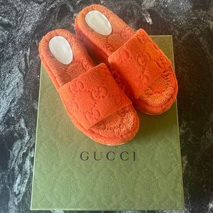 Orange Gucci Sandals
